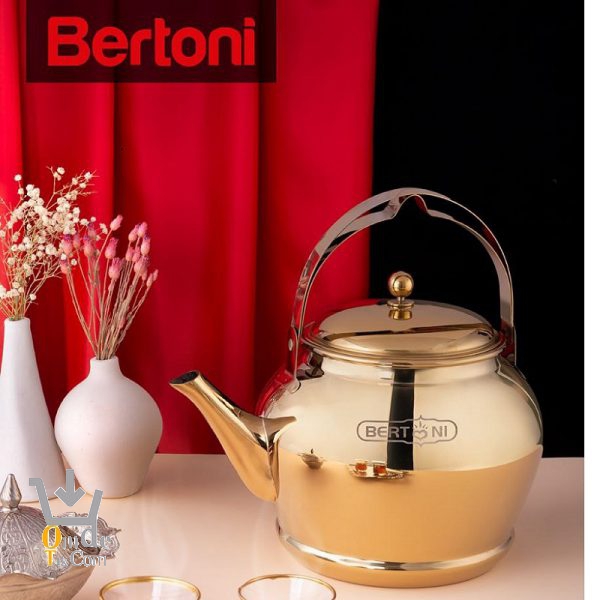 کتری لوله دار 1 لیتری طلایی Bertoni