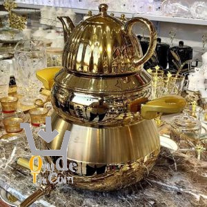کتری و قوری شیردار 6 لیتری طلایی Bertoni